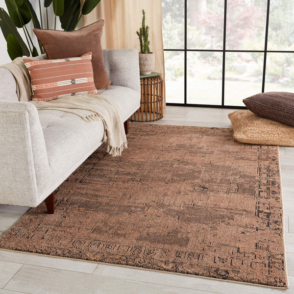 Jaipur Living Vibe by Jaipur Living Esposito Distressed Medallion Rug Southwestern Boho Room Light Brown 2'6"X10' RUG152687