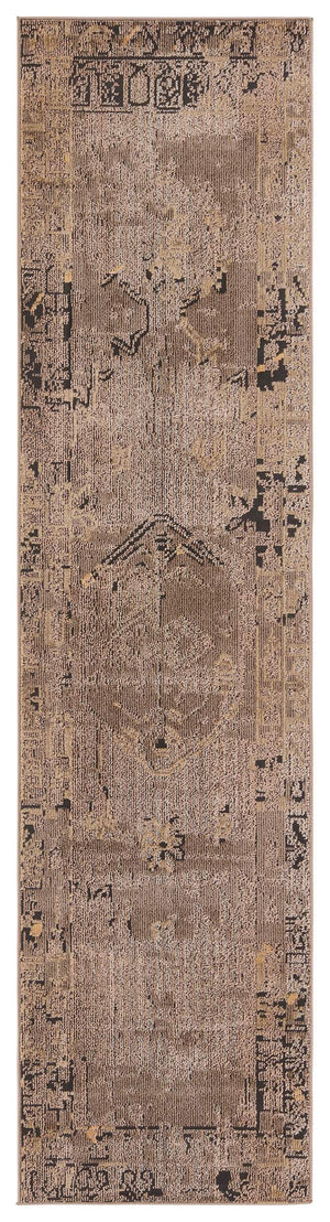 Jaipur Living Vibe by Jaipur Living Esposito Distressed Medallion Rug Southwestern Boho Room Light Brown 2'6"X10' RUG152687