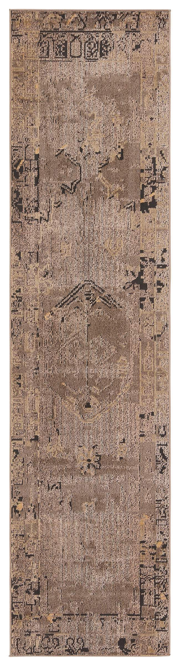 Jaipur Living Vibe by Jaipur Living Esposito Distressed Medallion Rug Southwestern Boho Room Light Brown 2'6"X10' RUG152687