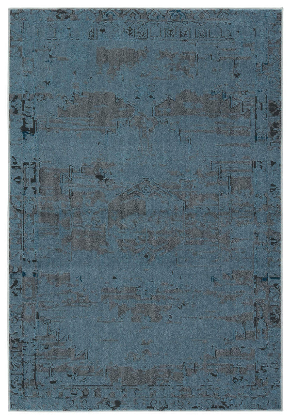 Jaipur Living Vibe by Jaipur Living Esposito Distressed Medallion Rug Southwestern Boho Room Blue 10'X14' RUG152699