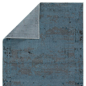 Jaipur Living Vibe by Jaipur Living Esposito Distressed Medallion Rug Southwestern Boho Room Blue 10'X14' RUG152699