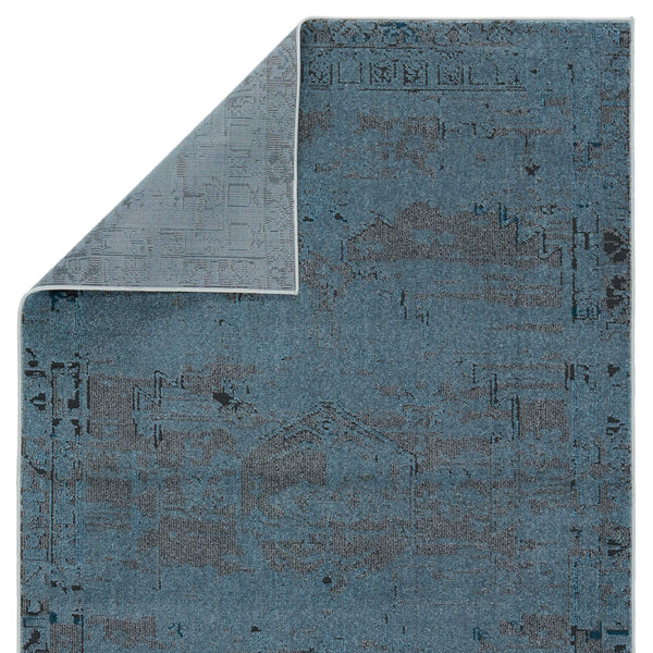 Jaipur Living Vibe by Jaipur Living Esposito Distressed Medallion Rug Southwestern Boho Room Blue 10'X14' RUG152699