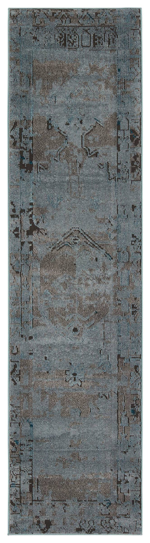 Jaipur Living Vibe by Jaipur Living Esposito Distressed Medallion Rug Southwestern Boho Room Blue 2'6"X10' RUG152694