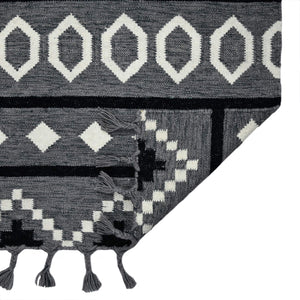 Artifacts Handwoven Wool Flatweave Rug Southwestern Tribal Motifs for Any Room Decor Style