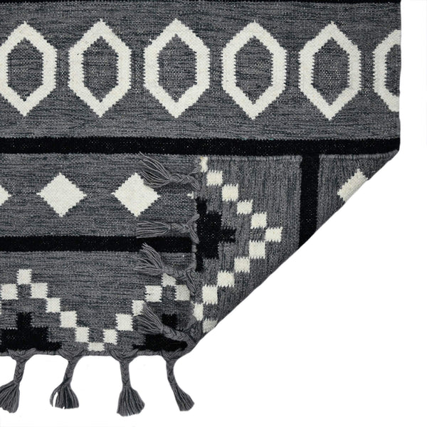 Artifacts Handwoven Wool Flatweave Rug Southwestern Tribal Motifs for Any Room Decor Style