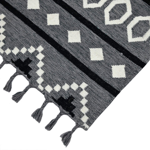 Artifacts Handwoven Wool Flatweave Rug Southwestern Tribal Motifs for Any Room Decor Style