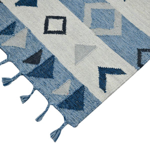 Artifacts Handwoven Wool Flatweave Rug Tribal Southwestern Pattern for Boho Living Spaces