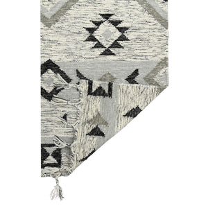 Artifacts Handwoven Wool Flatweave Rug Southwestern Tribal Pattern for Any Room or Space
