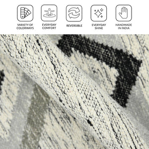 Artifacts Handwoven Wool Flatweave Rug Southwestern Tribal Pattern for Any Room or Space