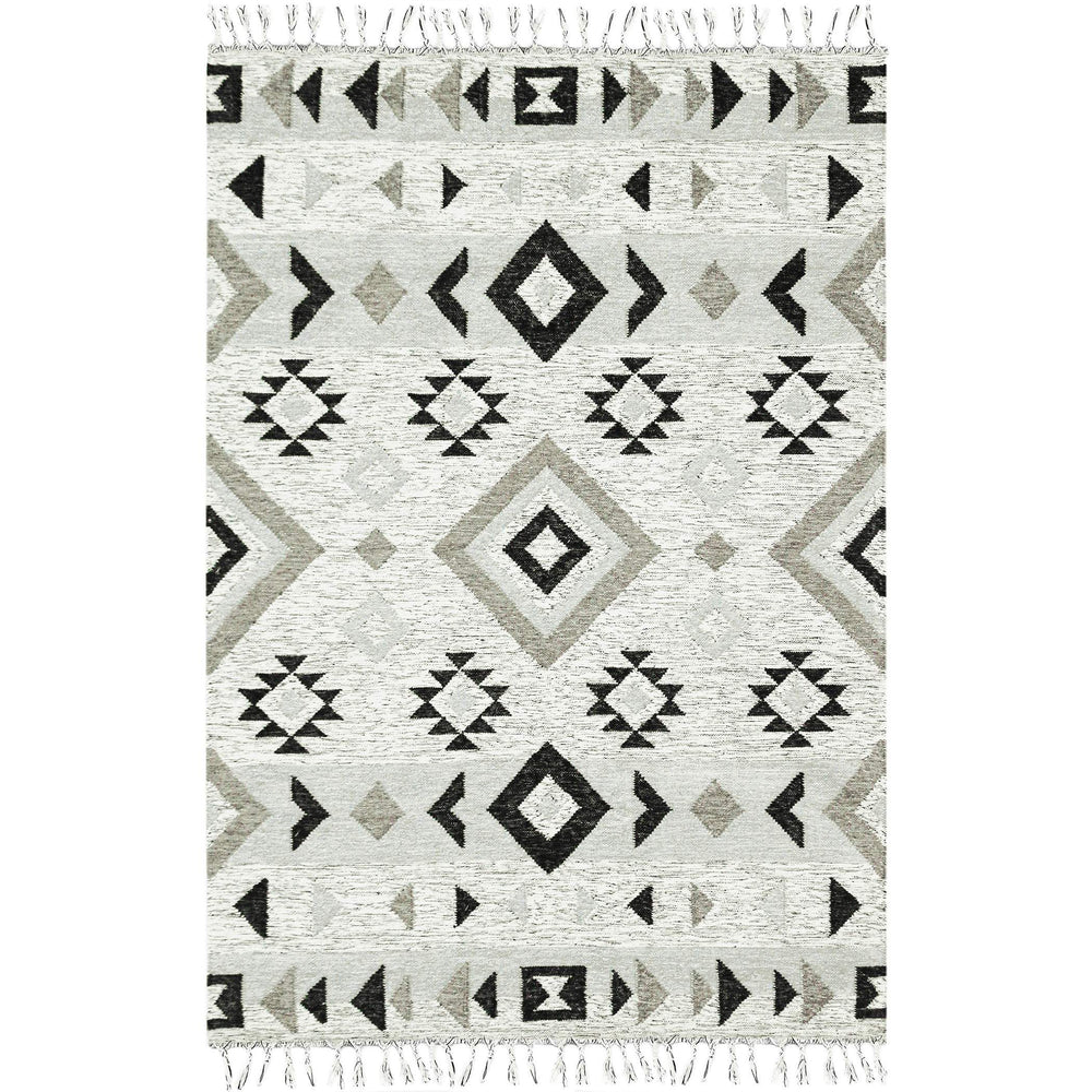 AMER Rugs Artifacts Handwoven Wool Flatweave Rug Southwestern Tribal Pattern for Any Room or Space 5' x 8' ARI30508