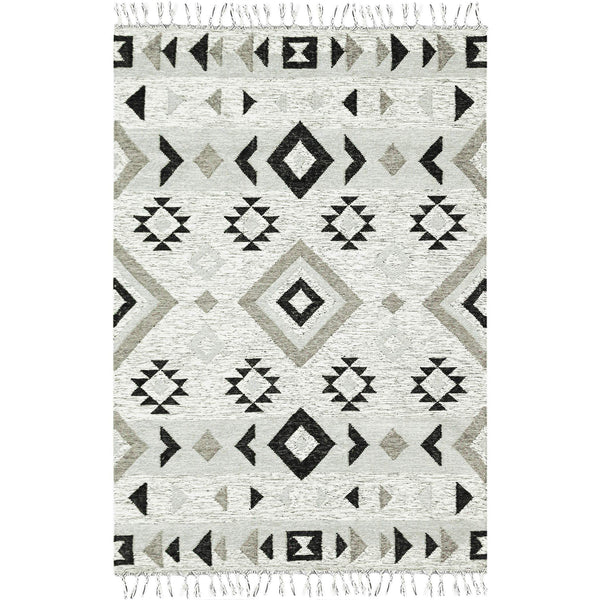 AMER Rugs Artifacts Handwoven Wool Flatweave Rug Southwestern Tribal Pattern for Any Room or Space 5' x 8' ARI30508