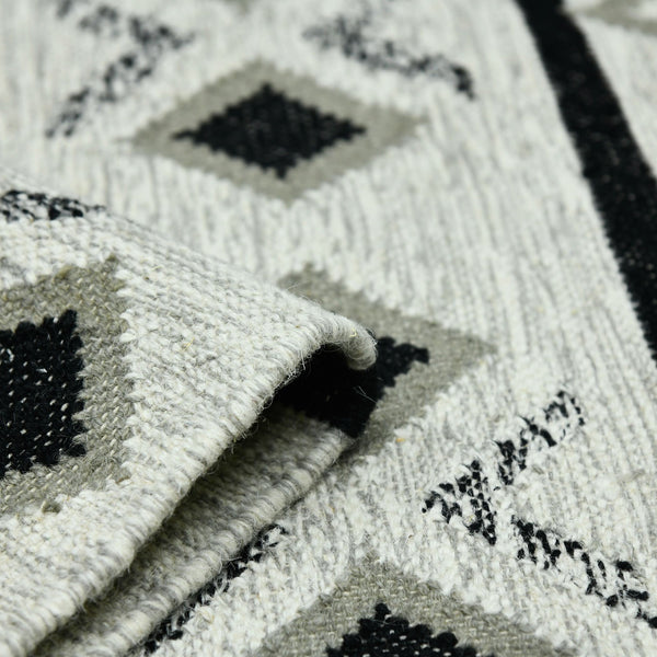 Artifacts Handwoven Wool Flatweave Rug Tribal Southwestern Geometric Boho Accent for Any Room