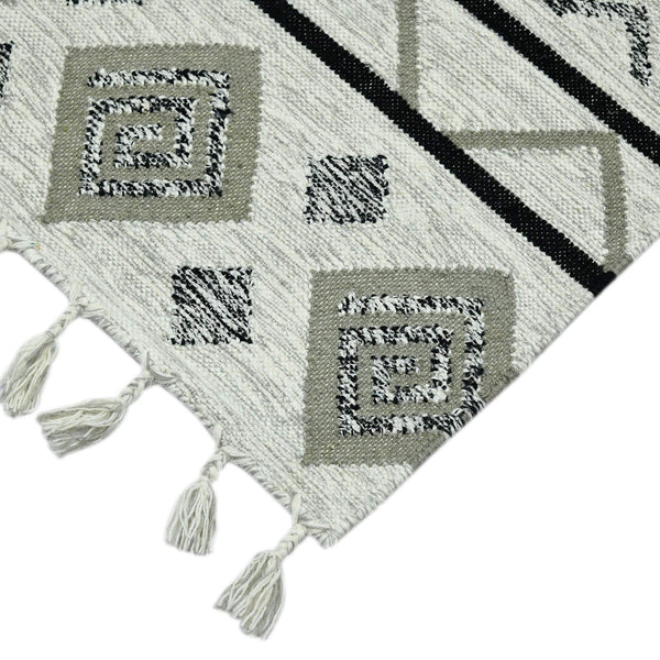 Artifacts Handwoven Wool Flatweave Rug Tribal Southwestern Geometric Boho Accent for Any Room