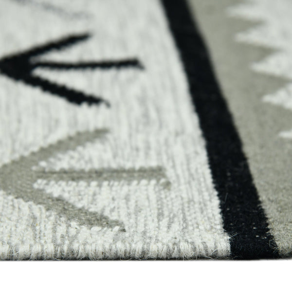 Artifacts Handwoven Wool Flatweave Rug Tribal Southwestern Geometric Boho Accent for Any Room