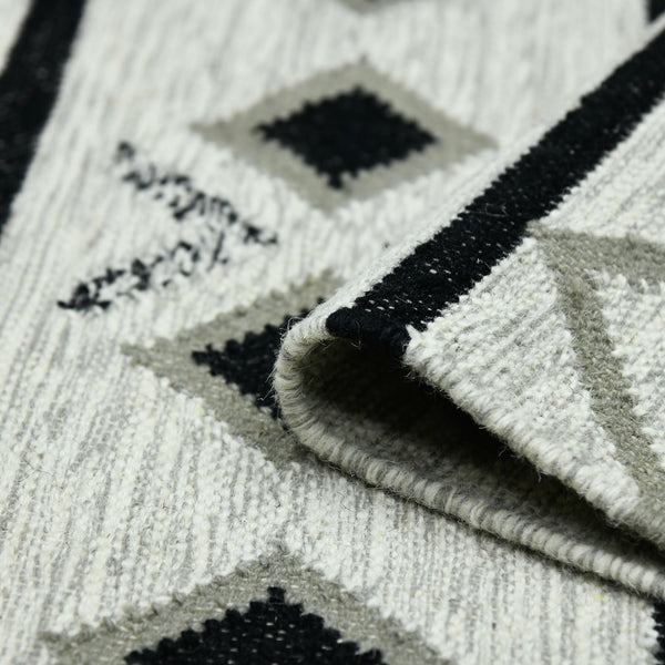 Artifacts Handwoven Wool Flatweave Rug Tribal Southwestern Geometric Boho Accent for Any Room