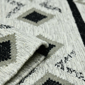 Artifacts Handwoven Wool Flatweave Rug Tribal Southwestern Geometric Boho Accent for Any Room