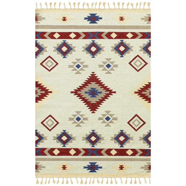 AMER Rugs Artifacts Handwoven Wool Flatweave Rug Tribal Southwestern Pattern for Home Decor 3' x 5' ARI60305