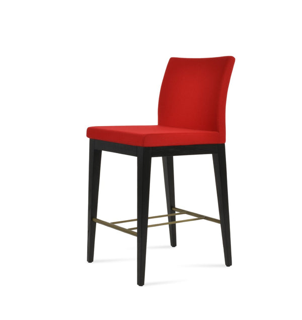 Soho Concept Aria Barstools & Counterstools - Stylish Camira Blazer Wool Fabric, 10-year Guarantee, Walnut Base Ash,Black,Brass,Red  Soho-concept-dining-chair-10415