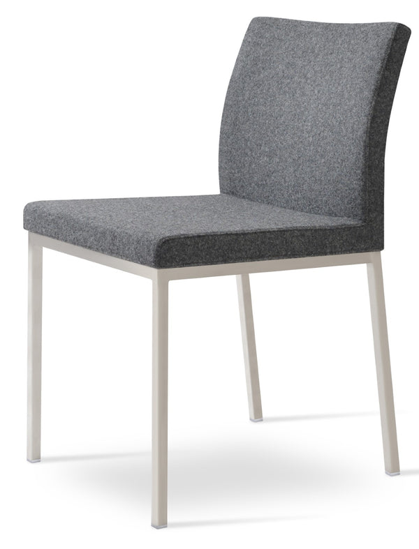 Soho Concept Aria Sled Dining Chair - Luxurious Upholstery, Durable Metal Base, 10-year Guarantee For Elegance Dark Grey  Soho-concept-dining-chair-00687