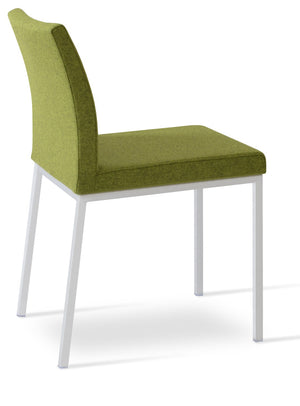 Soho Concept Aria Flat Chair - Stylish Dining & Office Seating With Chrome Base, Premium Fabrics & 10-year Guarantee Chrome  Soho-concept-dining-chair-00683