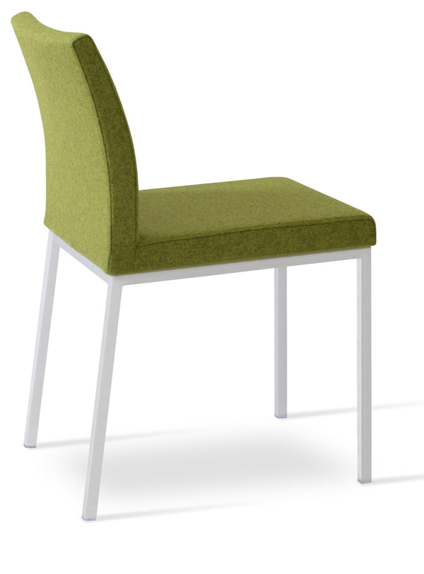 Soho Concept Aria Flat Chair - Stylish Dining & Office Seating With Chrome Base, Premium Fabrics & 10-year Guarantee Chrome  Soho-concept-dining-chair-00683
