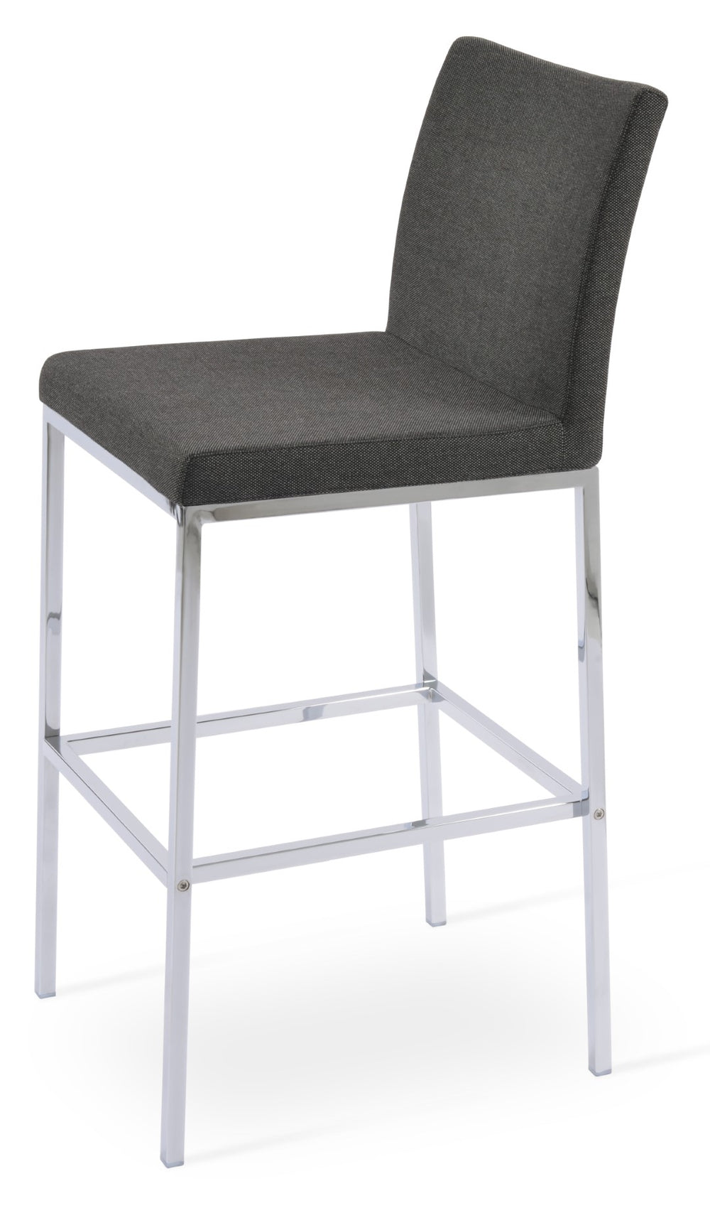 Soho Concept Aria Flat Chair Barstools & Counterstools - Stylish Boucle, Velvet & Nubuck Fabrics With Chrome Base Chrome,Black  Soho-concept-dining-chair-10279