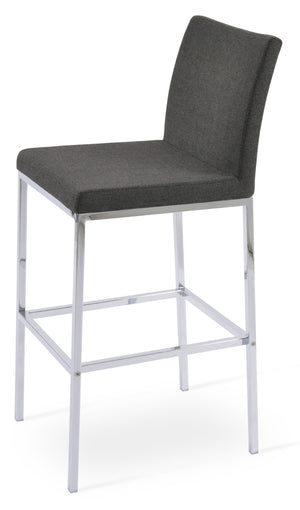Soho Concept Aria Flat Chair Barstools & Counterstools - Stylish Boucle, Velvet & Nubuck Fabrics With Chrome Base Chrome,Black  Soho-concept-dining-chair-10279