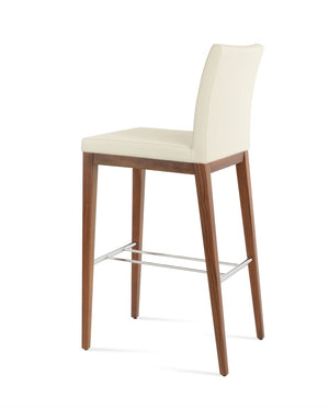 Soho Concept Aria Wood Barstools & Counterstools - Premium Fabrics, Solid Wood, 10-year Guarantee, Elegant Comfort Walnut,Cream  Soho-concept-dining-chair-10258