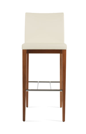 Soho Concept Aria Wood Barstools & Counterstools - Premium Fabrics, Solid Wood, 10-year Guarantee, Elegant Comfort Walnut,Cream  Soho-concept-dining-chair-07405