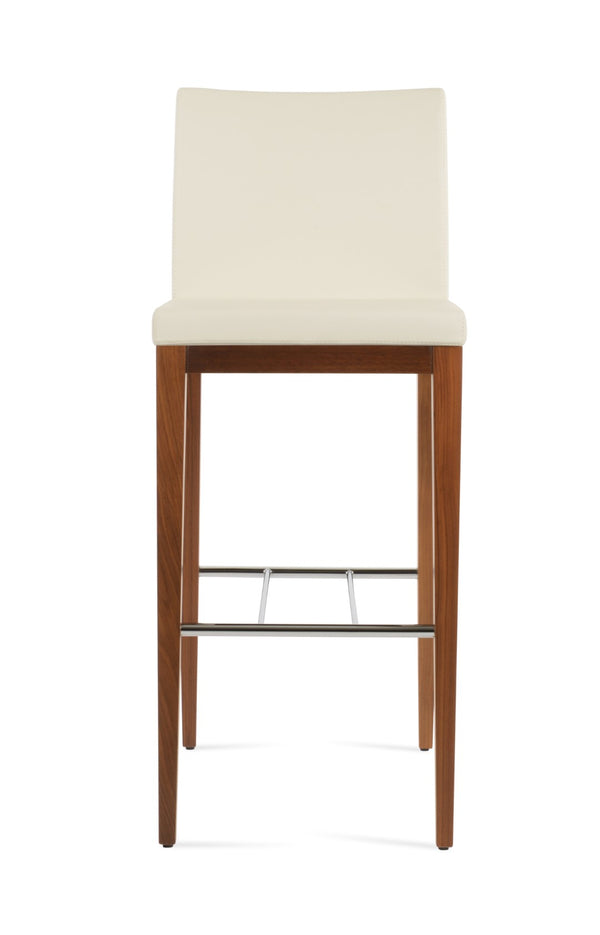 Soho Concept Aria Wood Barstools & Counterstools - Premium Fabrics, Solid Wood, 10-year Guarantee, Elegant Comfort Walnut,Cream  Soho-concept-dining-chair-07405