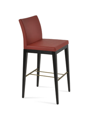 Soho Concept Aria Wood Barstools & Counterstools - Premium Fabrics, Solid Wood, 10-year Guarantee, Elegant Comfort Ash,Black,Brass,Red  Soho-concept-dining-chair-10262