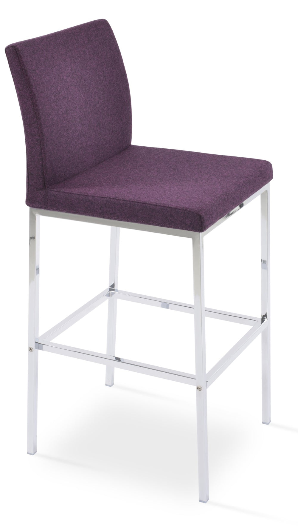 Soho Concept Aria Stylish Metal Barstools & Counterstools With 10-year Guarantee In Luxe Camira Wool Fabric Chrome  Soho-concept-dining-chair-10268