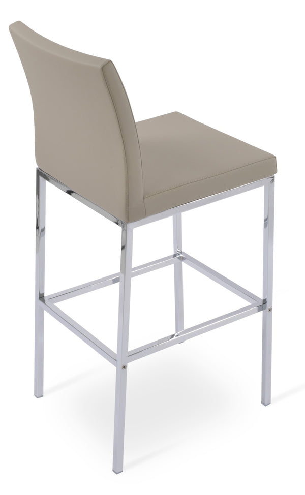 Soho Concept Aria Metal Barstools & Counterstools - Stylish Leatherette, 2-year Warranty, Modern Design, 300 Lbs Capacity Chrome  Soho-concept-dining-chair-10270