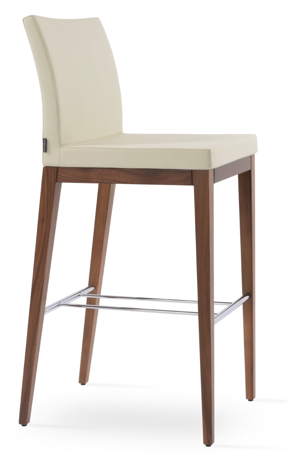 Soho Concept Aria Wood Barstools & Counterstools - Premium Fabrics, Solid Wood, 10-year Guarantee, Elegant Comfort White,Walnut,Chrome  Soho-concept-dining-chair-10239
