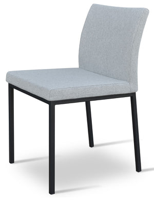 Soho Concept Aria Mw Dining Chair - Stylish Camira Blazer Wool, Metal Base, 10-year Guarantee, Modern Design Black,Silver  Soho-concept-dining-chair-00274