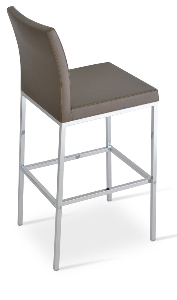 Soho Concept Aria Metal Barstools & Counterstools - Stylish Leatherette, 2-year Warranty, Modern Design, 300 Lbs Capacity Chrome  Soho-concept-dining-chair-10285