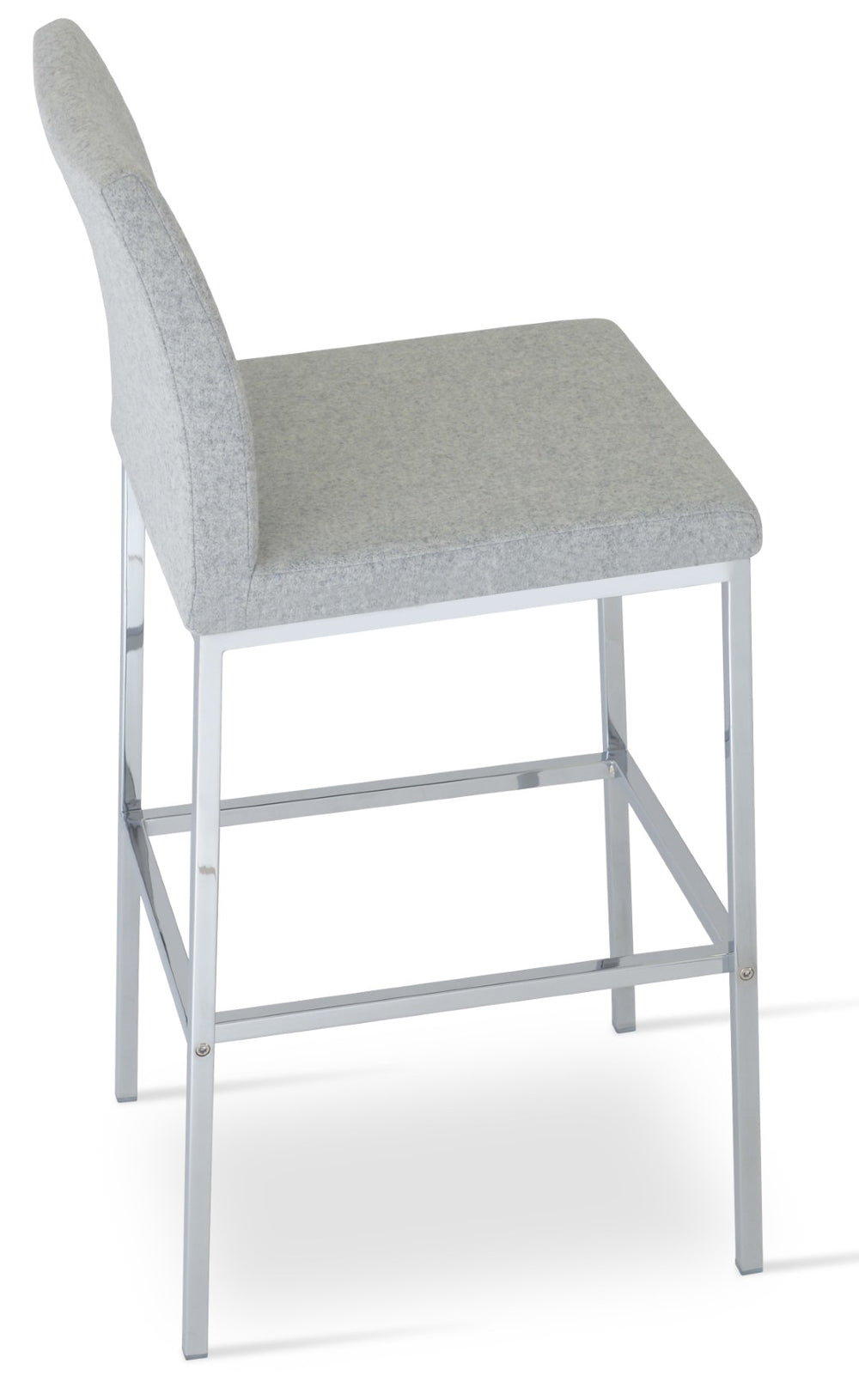 Soho Concept Zeyno Chrome Barstools & Counterstools - Stylish Camira Blazer Wool, 10-year Guarantee, Durable Design Chrome,Silver  Soho-concept-dining-chair-10287