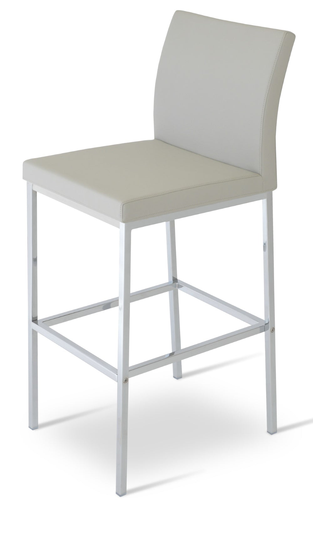 Soho Concept Aria Flat Chair Barstools & Counterstools - Stylish Leatherette, Chrome Finish, 2-year Warranty! Chrome,Light Grey  Soho-concept-dining-chair-10289