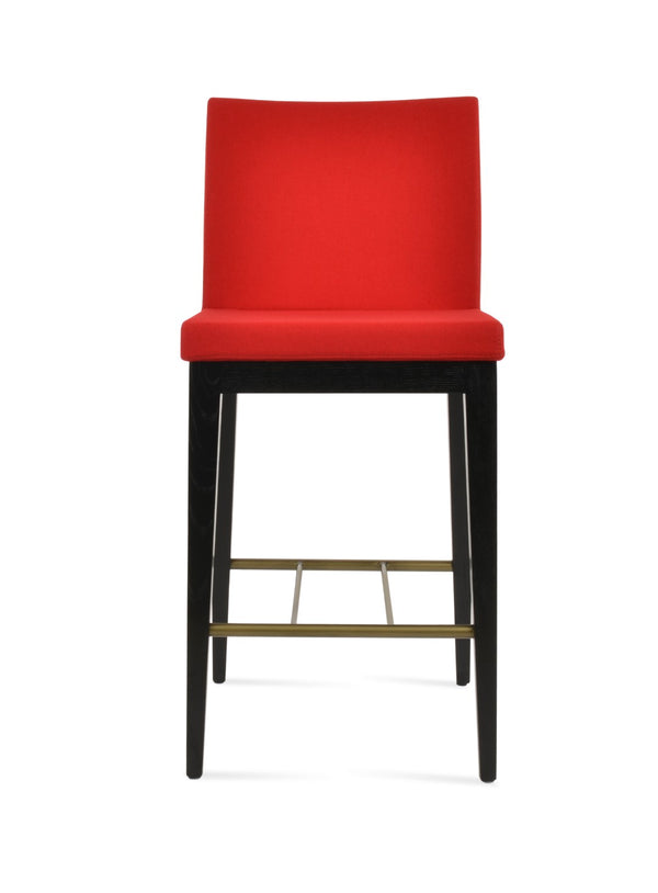 Soho Concept Aria Wood Stool Collection: Elegant Barstools & Counterstools In Premium Wool Fabric, 10-year Guarantee Ash,Black,Brass,Red  Soho-concept-dining-chair-07409