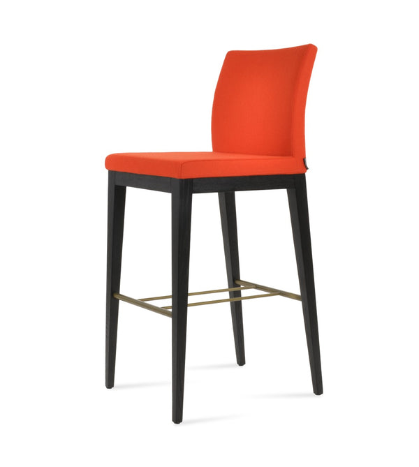 Soho Concept Aria Barstools & Counterstools - Stylish Camira Blazer Wool Fabric, 10-year Guarantee, Walnut Base Ash,Black,Brass,Orange  Soho-concept-dining-chair-10294