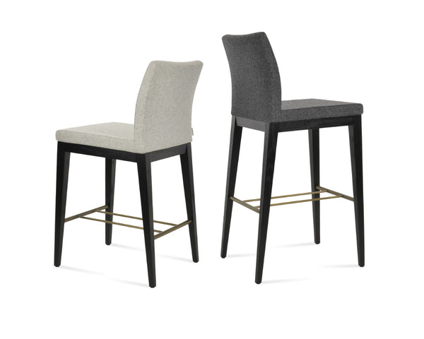 Soho Concept Aria Wood Barstools & Counterstools - Premium Fabrics, Solid Wood, 10-year Guarantee, Elegant Comfort Ash,Black,Brass,Dark Grey,Silver  Soho-concept-dining-chair-10295