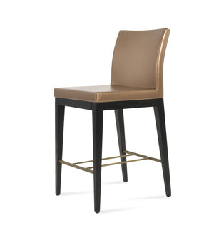 Soho Concept Aria Wood Barstools & Counterstools - Premium Leatherette, Solid Wood Finishes, 2-year Warranty! Ash,Black,Brass,Gold  Soho-concept-dining-chair-10296