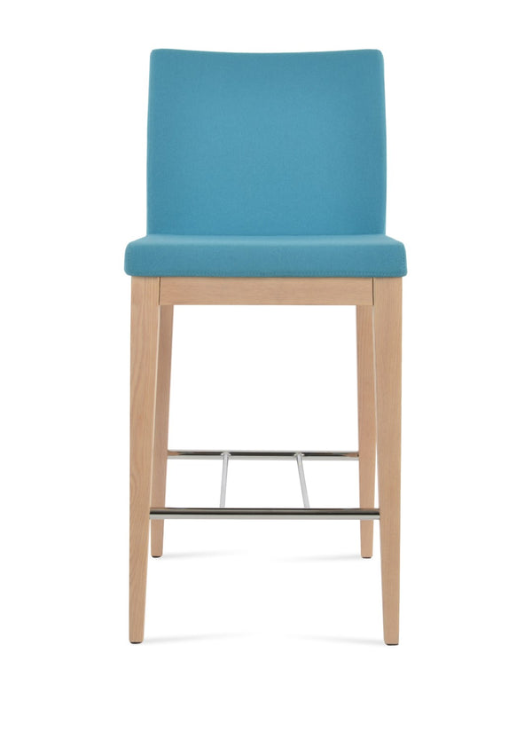 Soho Concept Aria Wood Barstools & Counterstools In Premium Fabrics - 10-year Guarantee, Stylish & Durable Options Ash,Natural,Chrome,Turquoise  Soho-concept-dining-chair-10308
