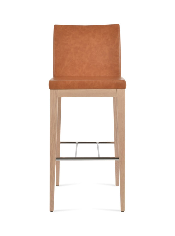 Soho Concept Aria Wood Barstools & Counterstools - Premium Leatherette, Solid Wood Finishes, 2-year Warranty! Ash,Natural,Chrome  Soho-concept-dining-chair-10309