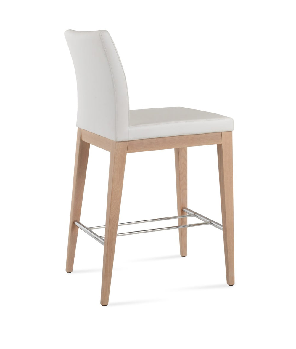 Soho Concept Aria Wood Barstools & Counterstools - Premium Leatherette, Solid Wood Finishes, 2-year Warranty! Ash,Natural,Chrome  Soho-concept-dining-chair-10309