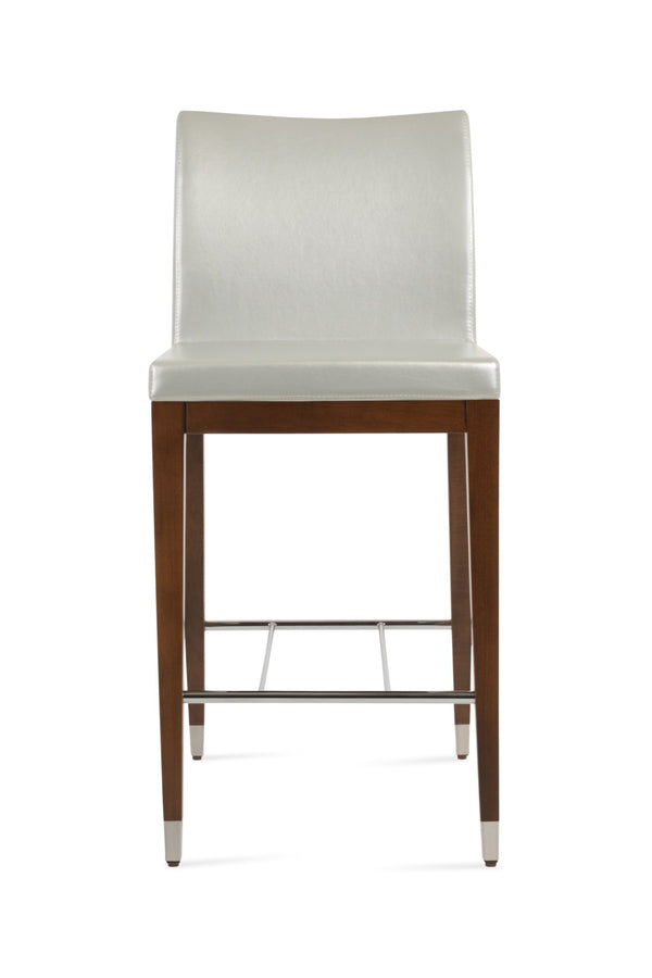 Soho Concept Aria Wood Barstools & Counterstools In Walnut, Chrome, Silver - 5-year Guarantee, Crafted Elegance Walnut,Chrome,Silver  Soho-concept-dining-chair-10313