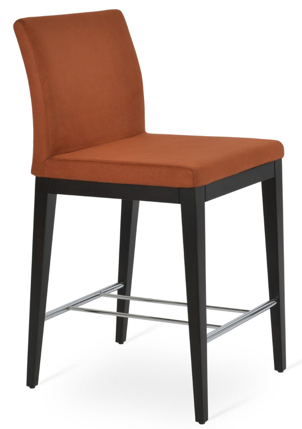 Soho Concept Aria Wood Barstools & Counterstools - Premium Fabrics, Solid Wood, 10-year Guarantee, Elegant Comfort Seat Nubuck Fabric Cognac  Soho-concept-dining-chair-10315