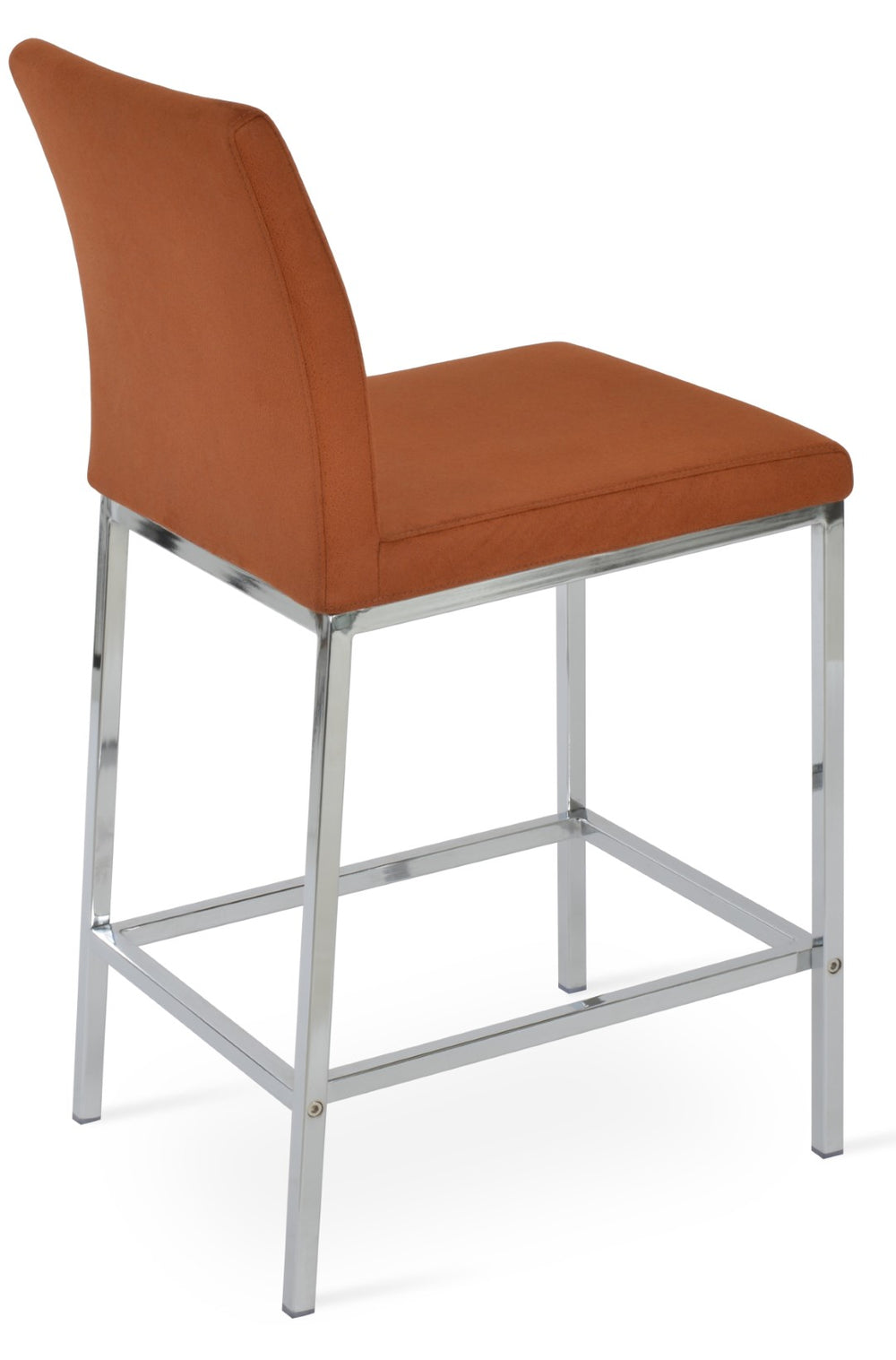 Soho Concept Zeyno Counter Chrome Barstools With Luxe Fabric Options & 10-year Warranty – Stylish & Durable! Chrome  Soho-concept-dining-chair-10319