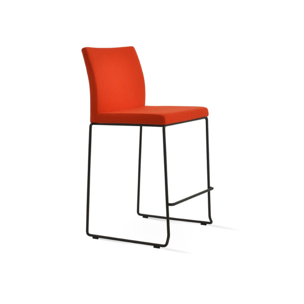 Soho Concept Aria Stackable Wire Barstools & Counterstools In Camira Blazer Wool - 10-year Guarantee, Stylish Colors Black,Orange  Soho-concept-dining-chair-10327