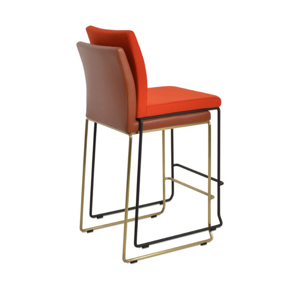 Soho Concept Aria Stackable Wire Barstools & Counterstools In Camira Blazer Wool - 10-year Guarantee, Stylish Colors Black,Orange  Soho-concept-dining-chair-10328